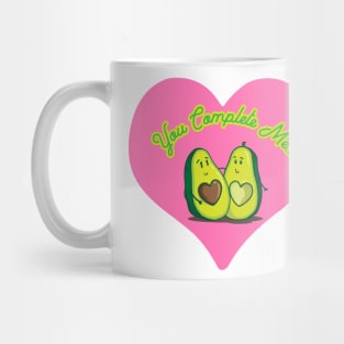 Avocado Vegan Love Heart - You complete me Mug